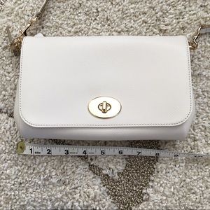 Coach leather small crossbody purse - cream white